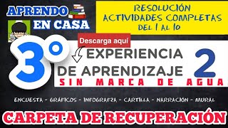 📐RESOLUCIÓN CARPETA DE RECUPERACION  EXPERIENCIA 2  3RO SECUNDARIA  COMPLETA ✏️ [upl. by Scibert]