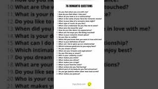 76 Romantic Questions To Ask Your Boyfriend [upl. by Luapnaes]