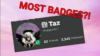 Who has the MOST BADGES on ROBLOX [upl. by Ihcas334]