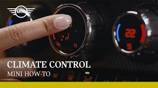 How to operate climate control in your MINI  MINI HowTo [upl. by Thorma]