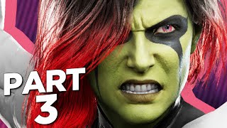 GUARDIANS OF THE GALAXY PS5 Walkthrough Gameplay Part 3  GAMORA MOVIE OUTFIT FULL GAME [upl. by Marin981]