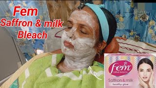 Fem creme bleach  saffron amp milk  Bleach krna sikhe ghr bhethe [upl. by Luing]