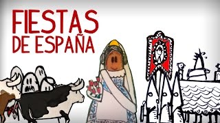 Las fiestas más populares de España cultura española [upl. by Elsi]