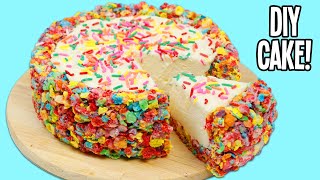 How to Make a Delicious Rainbow Fruity Pebbles Cheesecake [upl. by Eedeed657]