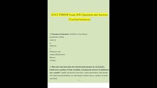 ANCC PMHNP Exam 2025 Questions and Answers Verified Solutions [upl. by Cello]