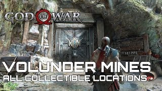 God of War  Volunder Mines All Collectible Locations  100 [upl. by Einna]