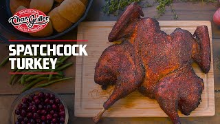 Smoked Spatchcock Turkey Recipe  CharGriller [upl. by Nedyah737]