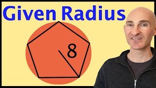 Find the Area of Regular Polygon Given Radius [upl. by Moguel]