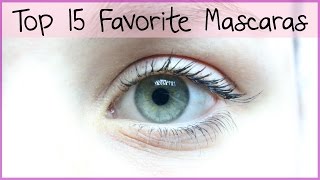 TOP 15 FAVORITE MASCARAS  Allie Young [upl. by Deeraf]