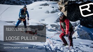 Pulleys Crevasse rescue with pulleys on a glacier – Tutorial 1518  LAB ICE [upl. by Ecinna785]