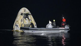 4 astronautes sont rentrés sur Terre après 168 jours à bord de lISS [upl. by Devi]