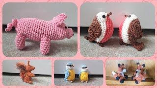 Amigurumi • Schwein • Vogel • Eichhörnchen • Fuchs  Julebuergerfee [upl. by Ahsieket]