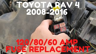 How To Replace 120 AMP Alternator Fuse 20082016 Toyota Rav4  Vavi Travels [upl. by Havstad882]