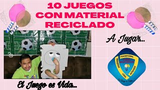 10 Juegos con material reciclado ♻️ [upl. by Siana]