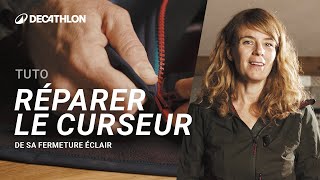 TUTO  Comment réparer un curseur de fermeture éclair  ✂️ I Decathlon [upl. by Arakal]