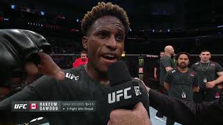 UFC 240 Hakeem Dawodu Octagon Interview [upl. by Oahc]