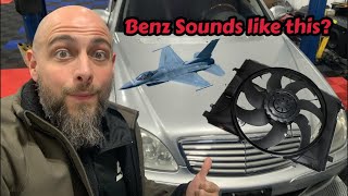 Mercedes Benz fan keeps running sounds like an airplane  how to diagnose [upl. by Dnanidref]