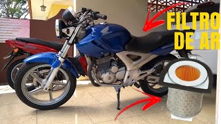 DICA COMO TIRAR O FILTRO DE AR CBX 250 [upl. by Home632]