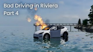 Bad Driving in Riviera 4 Exploding Teslas Flinging and Crashes [upl. by Sadoff122]