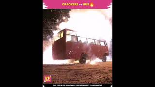 BUS vs CRACKERS Earth fact in telugu shorts [upl. by Eux]