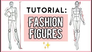 How to draw  Fashion Figures For beginners ✧。°₊·ˈ∗♡∗ [upl. by Nyllaf332]