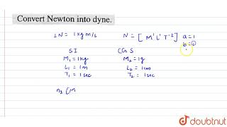 Convert Newton into dyne [upl. by Annahsed]