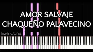 TUTORIAL FÁCIL Y DIFICIL de Amor Salvaje  Chaqueño Palavecino  PARTITURA DISPONIBLE [upl. by Jeannette]