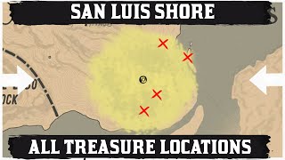 ALL San Luis Shore Treasure Map Location [upl. by Aryt349]