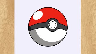 How to Draw a Pokemon Ball I Poke Ball Drawing Tutorial [upl. by Inava]