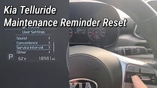 Kia Telluride service  Maintenance reset  oil change light shorts [upl. by Junie]