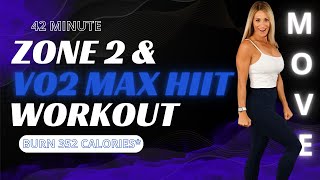 42 Minute Zone 2 amp VO2 Max Cardio HIIT Workout [upl. by Alyn429]