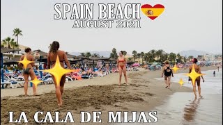 LA CALA DE MIJAS SPAIN BEACHWALK AUGUST 2021 Latest Summer Beach Walk Updates in Costa Del Sol🌞 4K [upl. by Evslin]