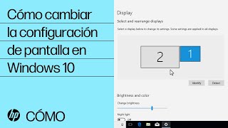 Cómo cambiar la configuración de pantalla en Windows 10  HP Computers  HP Support [upl. by Enibas962]