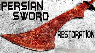 Rusted PERSIAN SWORD  Unbelievable RESTORATION [upl. by Cristabel606]