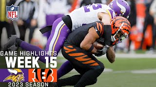 Minnesota Vikings vs Cincinnati Bengals Game Highlights  NFL 2023 Week 15 [upl. by Noguchi]