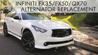 HOW TO REPLACE ALTERNATORBELTS INFINITI FX35FX50QX70 [upl. by Ynohtn94]