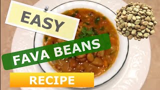 Easy Fava Beans Recipe [upl. by Allwein]