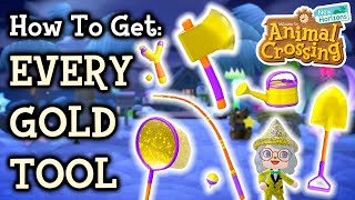 Get EVERY Gold Tool in Animal Crossing New Horizons [upl. by Ferdie]