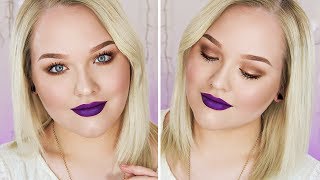 Soft Copper Sparkles amp Purple Lips ∙ Makeup Tutorial [upl. by Akirahc]