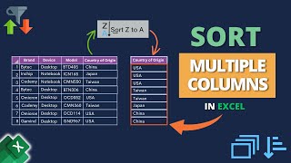 How to Sort Multiple Columns in Excel [upl. by Evilc560]