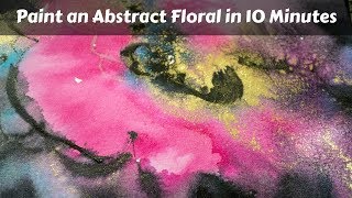 Make Watercolor Magic in 10 Minutes Abstract Floral demo by Angela Fehr [upl. by Esinel654]