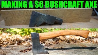 BUSHCRAFT AXE FROM AN OLD CARPENTERS HAMMER [upl. by Ladnar]