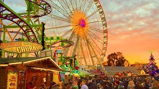 LONDON WALK  Hyde Park Winter Wonderland incl Fun Fair Rides and Food  England [upl. by Radie]