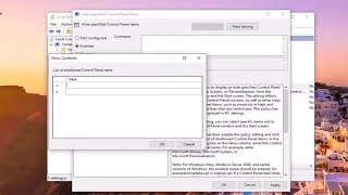 How to HideShow Specific Control Panel Items in Windows 10 Tutorial [upl. by Bethezel855]