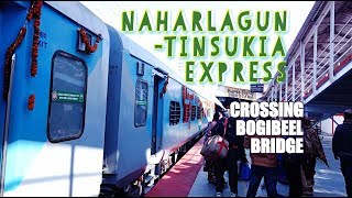 Train Crossing Bogibeel Bridge  Naharlagun Tinsukia Express details in AssameseCC [upl. by Pooh]