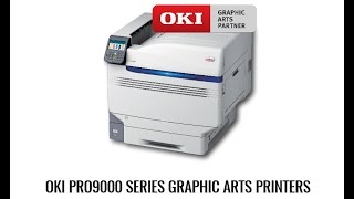 Watch the OKI Pro 9541 LED 5 Colour Digital Printer in action [upl. by Fonville]