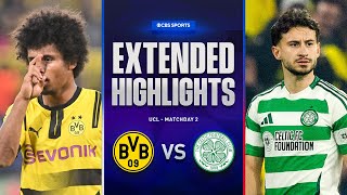 Borussia Dortmund vs Celtic Extended Highlights  UCL League Phase MD 2  CBS Sports Golazo [upl. by Malcah520]