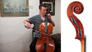 Revelle Model 650 cello 11140  Zack Reaves  at the Metzler Violin Shop [upl. by Ecille]