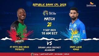 LIVE  Saint Lucia Kings vs St Kitts amp Nevis Patriots  CPL 2023 [upl. by Switzer]