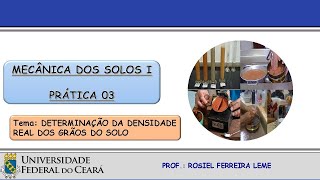 Prática 03  Determinação da Densidade Real dos Grãos [upl. by Afatsuom104]